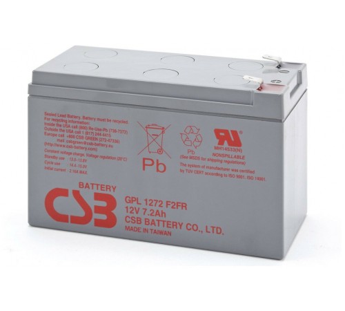 Аккумулятор CSB 12V 7,2Ah (GPL1272 F2 FR)