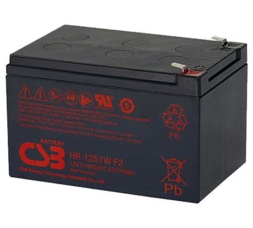 Аккумулятор CSB 12V 51Вт/Эл (HR1251W F2)