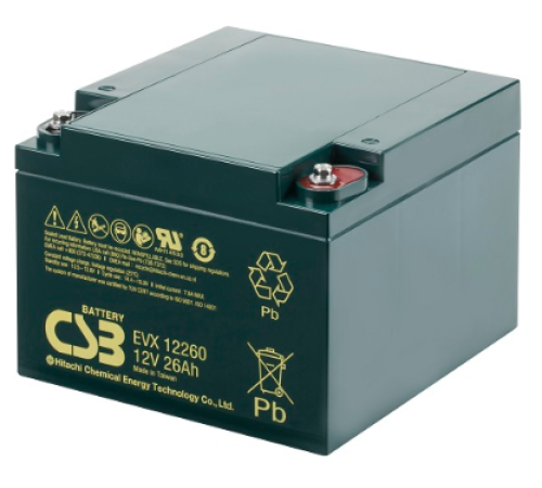 Аккумулятор CSB 12V 26Ah (EVX12260)