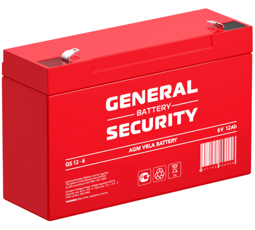 Аккумулятор General Security 6V 12Ah (GS12-6)