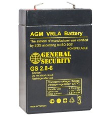 Аккумулятор General Security 6V 2,8Ah (GS2.8-6)