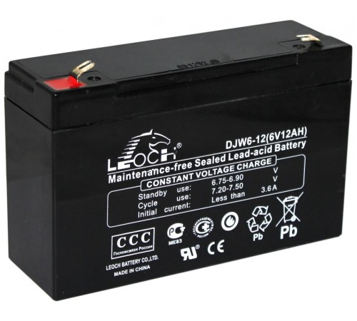 Аккумулятор Leoch 12V 6Ah (DJW12-6.0)