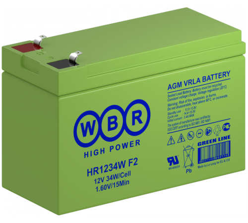 Аккумулятор WBR 12V 36Вт/Эл (HR1234W F2-WBR)