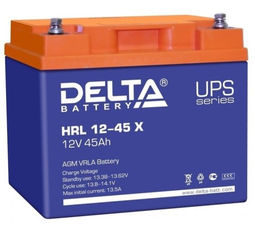 Аккумулятор Delta HRL 12-45 X