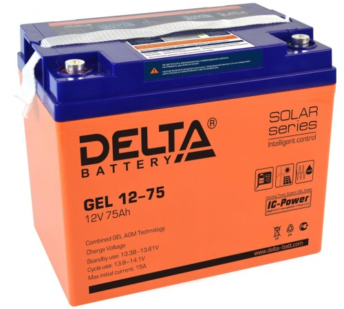 Аккумулятор Delta GEL 12-75
