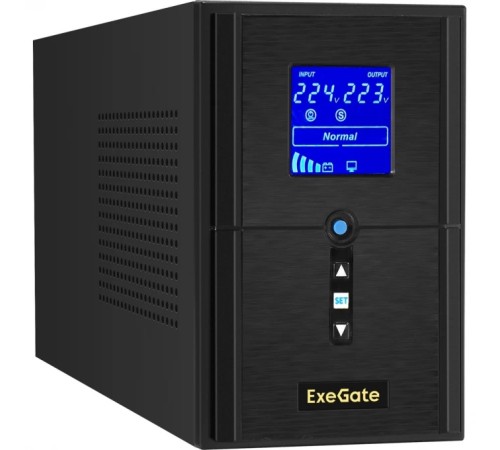 ИБП ExeGate SineTower SN-1000.LCD.AVR.2SH.1C13.USB (EX295981RUS)