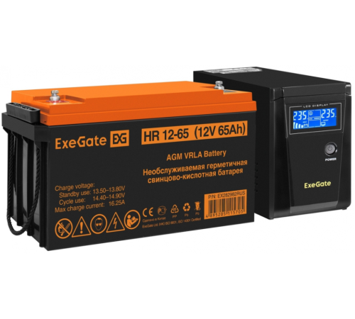 ИБП + батарея ExeGate SineTower SZ-600.LCD.AVR.1SH (EX296784RUS)