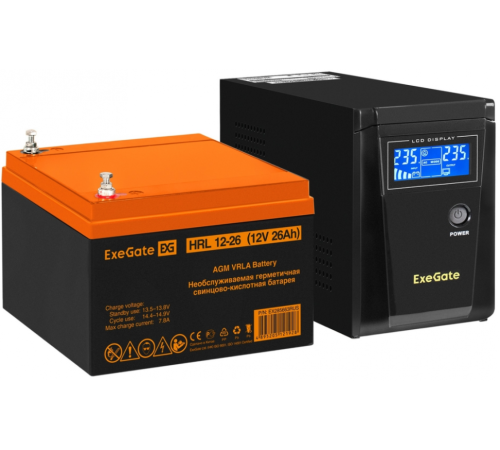 ИБП + батарея ExeGate SineTower SZ-600.LCD.AVR.1SH (EX296767RUS)