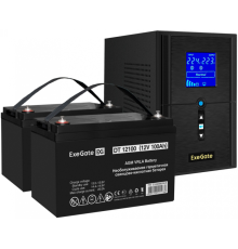 ИБП + батарея ExeGate SineTower SZ-1500.LCD.AVR.2SH.1C13.USB (EX296813RUS)