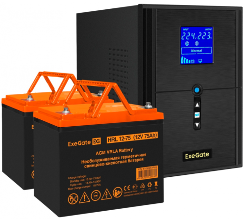 ИБП + батарея ExeGate SineTower SZ-2000.LCD.AVR.3SH.1C13.USB (EX296853RUS)