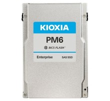 SSD накопитель Kioxia PM6-V 15.36Tb, Объем 15.36 Тб, форм-фактор 2.5", интерфейс SAS, скорость записи до: 3700 MБ/с, скорость чтения до: 4150 MБ/с,