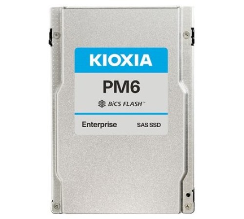 SSD накопитель Kioxia PM6-V 15.36Tb, Объем 15.36 Тб, форм-фактор 2.5", интерфейс SAS, скорость записи до: 3700 MБ/с, скорость чтения до: 4150 MБ/с,