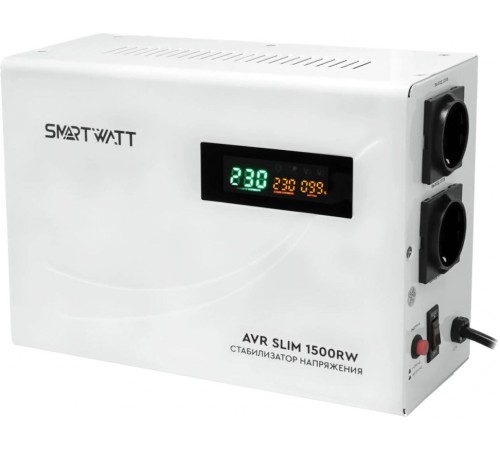 Стабилизатор напряжения SmartWatt настенный AVR SLIM 1500RW (4512020310003)