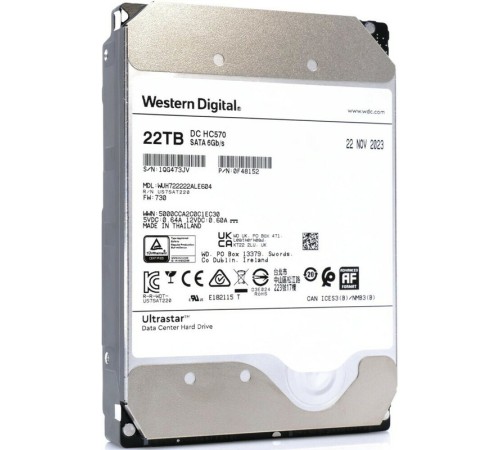 Жёсткий диск Western Digital SATA 22Tb (WUH722222ALE604)