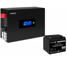 Инвертор ExeGate IdealSine SR-600/DT 1240 (12В, 40Ач) , 600 VA, 600 Вт, черный (EX297384RUS)