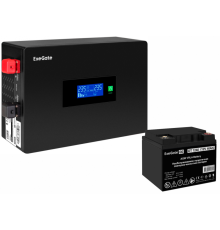 Инвертор ExeGate IdealSine SR-600/DT 1240 (12В, 40Ач) , 600 VA, 600 Вт, черный (EX297384RUS)