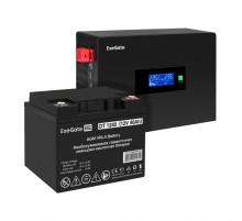 Инвертор ExeGate IdealSine SR-1000/DT 1240 (12В, 40Ач) , 1000 ВА, 1 кВт, черный (EX297407RUS)