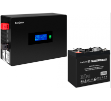 Инвертор ExeGate IdealSine SR-1000/DTM 1255 (12В, 55Ач) , 1000 ВА, 1 кВт, черный (EX297411RUS)