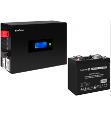 Инвертор ExeGate IdealSine SR-1000/DTM 1255 (12В, 55Ач) , 1000 ВА, 1 кВт, черный (EX297411RUS)