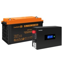 Инвертор ExeGate IdealSine SR-1000/HRL 12-120 (12В, 120Ач) , 1000 ВА, 1 кВт, черный (EX297421RUS)