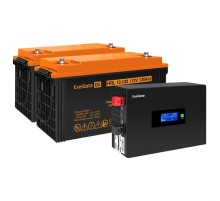 Инвертор ExeGate IdealSine SR-1500/2 x HRL 12-120 (12В, 120Ач) , 1500 ВА, 1.5 кВт, черный (EX297444RUS)