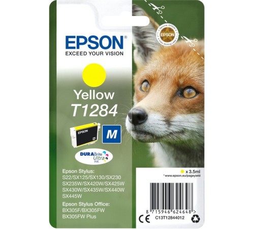 Картридж Epson I/C yellow for S22/SX125 (C13T12844012)