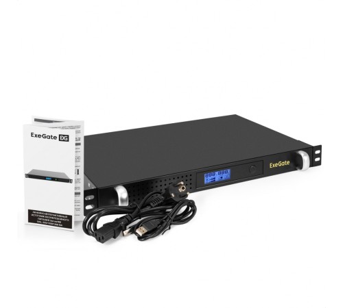 ИБП ExeGate 1U ServerRM UNL-650.LCD.AVR.4C13.RJ.USB.1U (EX297833RUS)