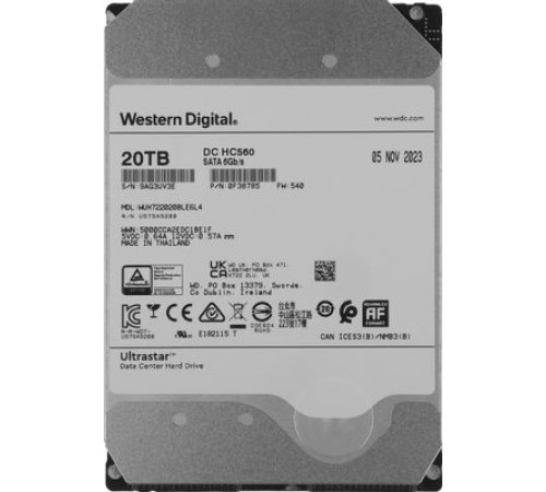 Жёсткий диск Western Digital Ultrastar DC HC560 20Tb 0F38765 (WUH722020BLE604)