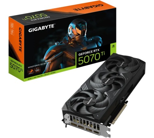 Видеокарта GigaByte nVidia GeForce RTX 5070 Ti 16Gb (GV-N507TWF3OC-16GD 1.0)
