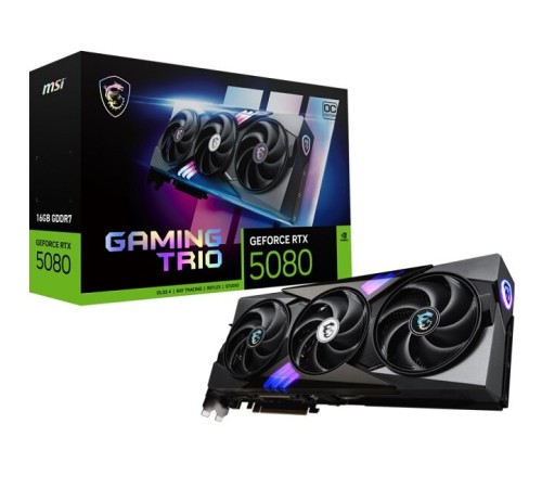Видеокарта MSI GeForce RTX 5080 GAMING TRIO (RTX 5080 16G GAMING TRIO)