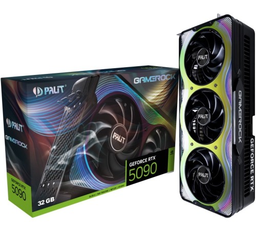 Видеокарта Palit nVidia GeForce RTX 5090 GameRock OC 32Gb (NE75090S19R5-GB2020G)