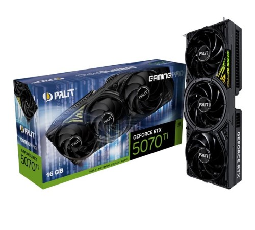 Видеокарта Palit nVidia GeForce RTX 5070 Ti GamingPro 16Gb (NE7507T019T2-GB2031A)