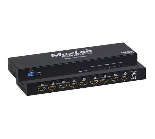 Усилитель-распределитель MuxLab 1х8 HDMI (500427)