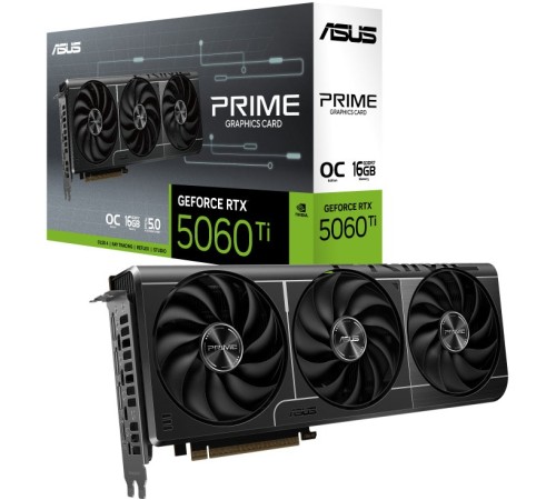 Видеокарта Asus nVidia GeForce RTX 5060 Ti 16Gb PRIME-RTX5060TI-O16G (90YV0MH2-M0NA00)