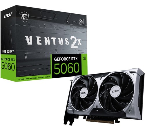 Видеокарта MSI nVidia GeForce RTX 5060 8G Ventus 2X OC (RTX 5060 8G VENTUS 2X OC)