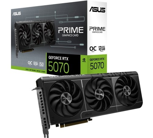 Видеокарта Asus GeForce RTX 5070 12Gb PRIME-RTX5070-O12G-WHITE (90YV0M19-M0NA00)