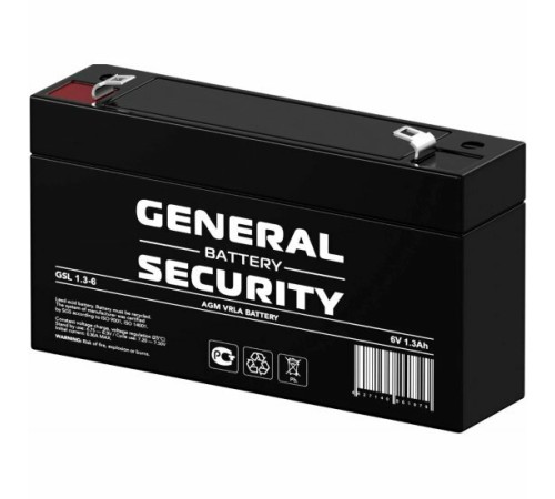 Аккумулятор General Security 6V 1,3Ah (GSL1.3-6)