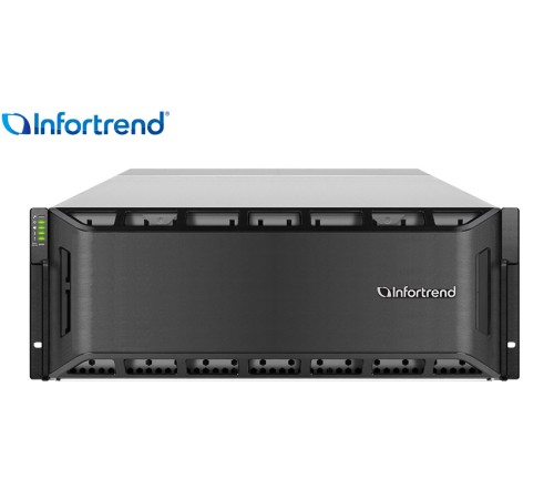 Платформа СХД Infortrend EonStor GS3040RT3C0FE-8U32 (40x3.5, 4U, High IOPS, Dual Redundant Controllers (incl: 6x4GB Cache, 4x25Gb SFP28, 4 FREE host board slots, 4x12Gb SAS ext ports, 2x PSU 1200W, 2x (SuperCap+Flash), 1x FAN Module, Rackmount kit) (id 34