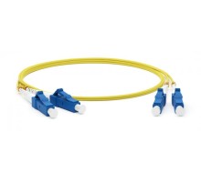 Патч-корд волоконно-оптический (шнур) Hyperline FC-D2-9-LC/AR-LC/AR-H-100M-LSZH-YL