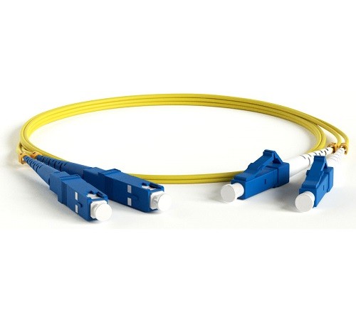 Патч-корд волоконно-оптический (шнур) Hyperline FC-S2-9-LC/UR-SC/AR-H-2M-LSZH-YL