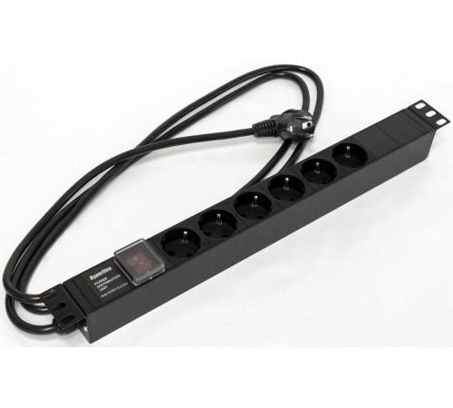Блок распределения питания Hyperline SHE19-6SH-S-2.5EU