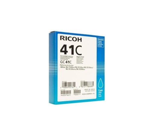 Картридж Ricoh 405762 GC 41C Голубой гелевый