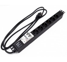 Блок распределения питания Hyperline SHE19-6SH-B-2.5EU