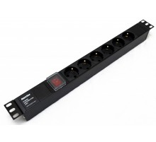 Блок распределения питания Hyperline SHE19-6SH-S-IEC