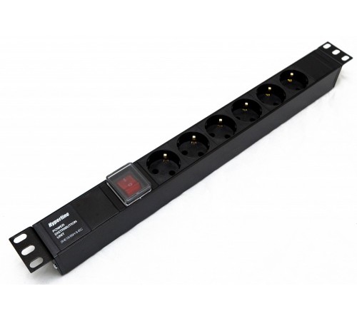 Блок распределения питания Hyperline SHE19-6SH-S-IEC