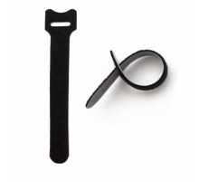 Хомут для кабеля липучка с мягкой застежкой 125x15 мм черный (10 шт.) Hyperline WASN-125-BK-10