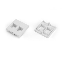 Вставка 45x45 (аналог Mosaic) для 2х модулей формата Keystone Jack ROHS белая Hyperline SIP2-2N-M45-45