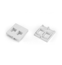 Вставка 45x45 (аналог Mosaic) для 2х модулей формата Keystone Jack ROHS белая Hyperline SIP2-2N-M45-45