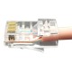Разъем легкой оконцовки RJ-45 (8P8C) (100 шт.) Hyperline PLEZ-8P8C-U-C6-100