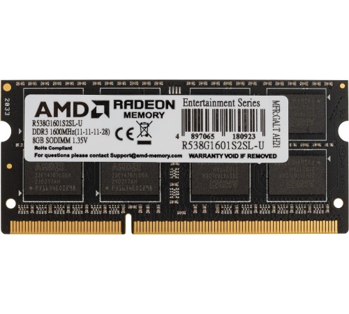 Память DDR3L 8Gb 1600MHz AMD R538G1601S2SL-U